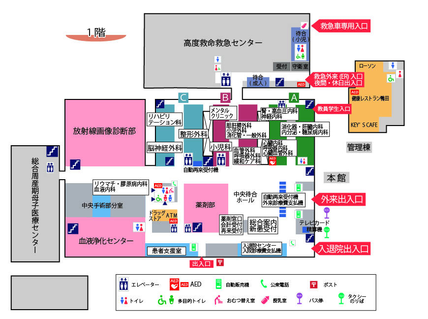 外来概略図1階