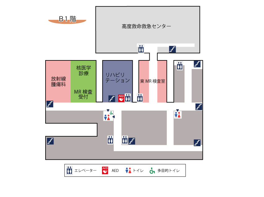 外来概略図地下1階