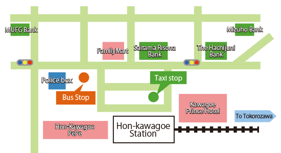 Bus / Taxi Area of Honkawagoe station