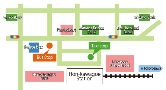 Bus / Taxi Area of Honkawagoe station