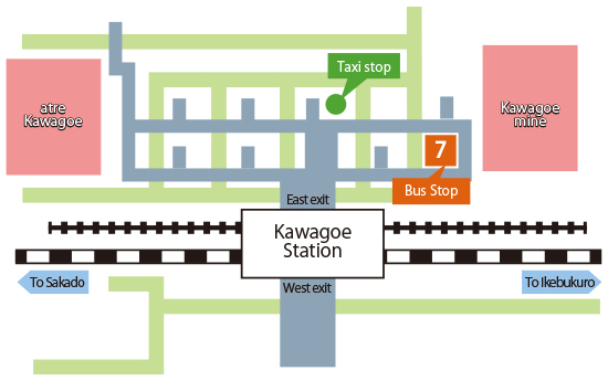 Bus / Taxi Area of Kawagoe station