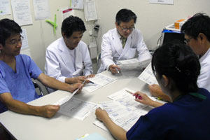 ラウンド前後のミーティング